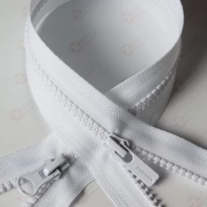 Тракторная молния Тип 5 белый,100см. 2бегунка FASHION